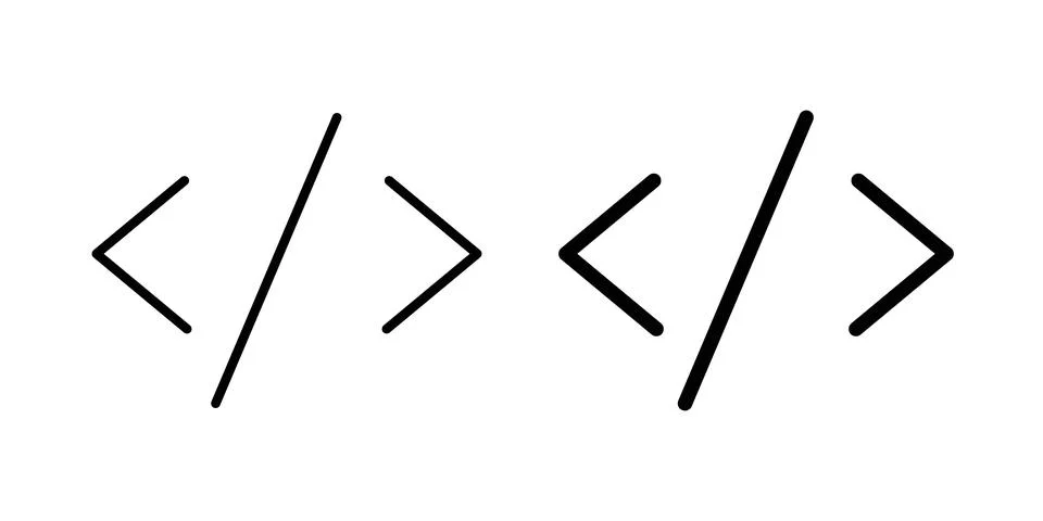 Code icon or illustration vector symbols 스톡 일러스트