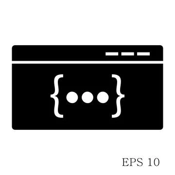 Code Icon PHP flat style isolated on grey background. Code symbol for your we Stock Illustration