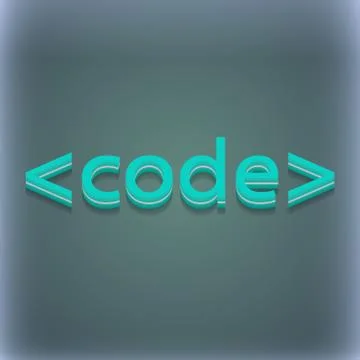 Code icon symbol. 3D style. Trendy, modern design with space for your text . Ras Stock Illustration