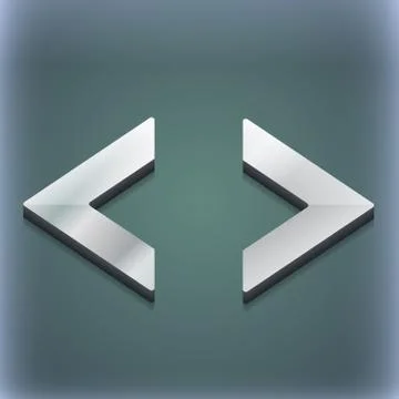 Code icon symbol. 3D style. Trendy, modern design with space for your text . Ras Stock Illustration