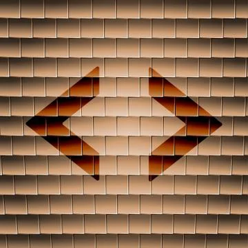 Code icon symbol Flat modern web design with long shadow and space for your t Stock Illustration