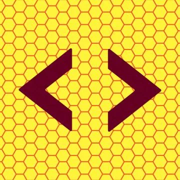 Code icon symbol Flat modern web design with long shadow and space for your t Illustrazione stock