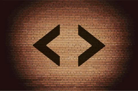 Code icon symbol Flat modern web design with long shadow and space for your t 스톡 일러스트