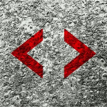 Code icon symbol Flat modern web design with long shadow and space for your t Illustrazione stock