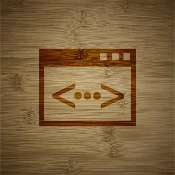 Code icon symbol Flat modern web design with long shadow and space for your t 스톡 일러스트