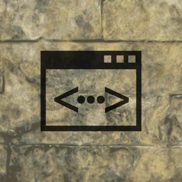 Code icon symbol Flat modern web design with long shadow and space for your t 스톡 일러스트