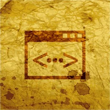 Code icon symbol Flat modern web design with long shadow and space for your t Illustrazione stock