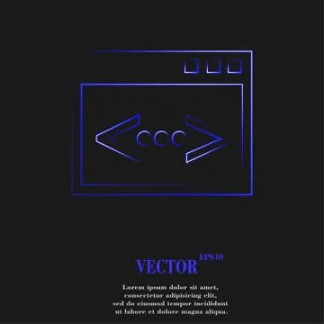 Code icon symbol Flat modern web design with long shadow and space for your t Stockillustratie