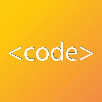 Code icon symbol Flat modern web design with long shadow and space for your text イラスト素材