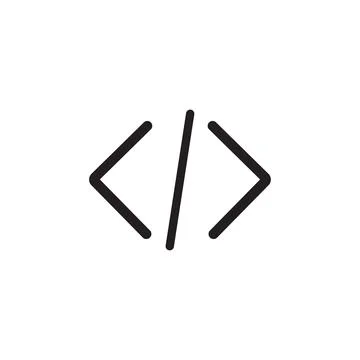 Code Icon in trendy flat style isolated on grey background. 스톡 일러스트