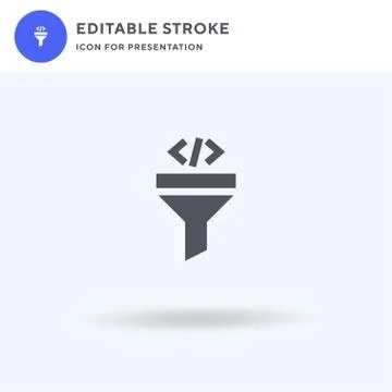 Code icon vector, filled flat sign, solid pictogram isolated on white, logo Stock Illustration