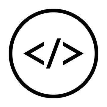 Code icon - vector iconic design Illustrazione stock