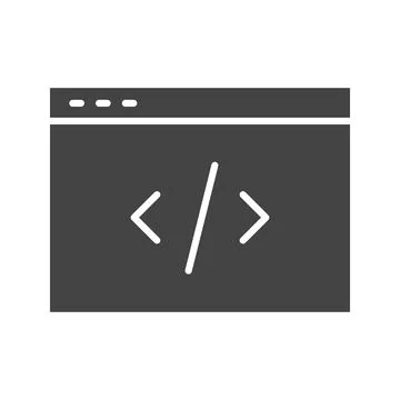 Code icon vector image. Stock Illustration