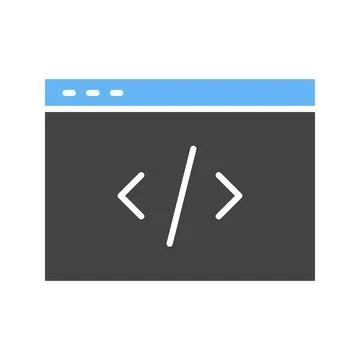 Code icon vector image. Stock Illustration