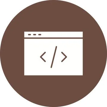 Code icon vector image. Stock Illustration