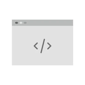 Code icon vector image. Illustrazione stock