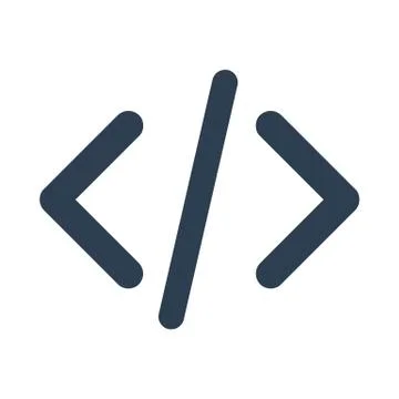 Code Icon on white background. Stock Illustration