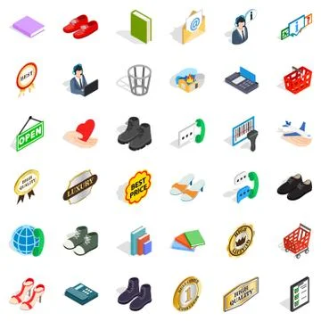 Code icons set, isometric style 스톡 일러스트