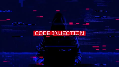Code Injection on hacking background screen Stock Footage 317054776