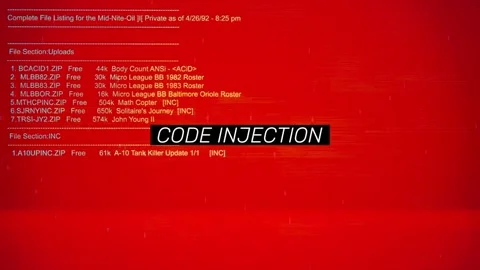 Code Injection Text on hacking background screen Stock Footage 317064149