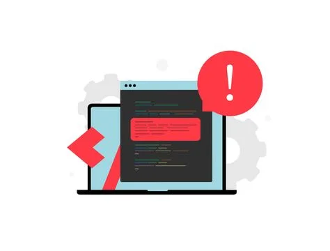 Code inspection debugging process for fix script and programming errors. Code 스톡 일러스트