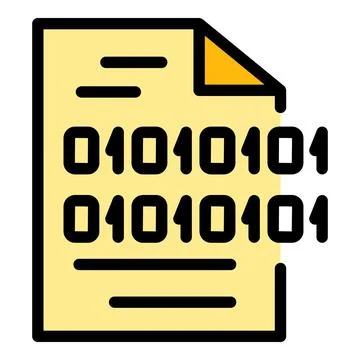 Code interface icon color outline vector Stock Illustration