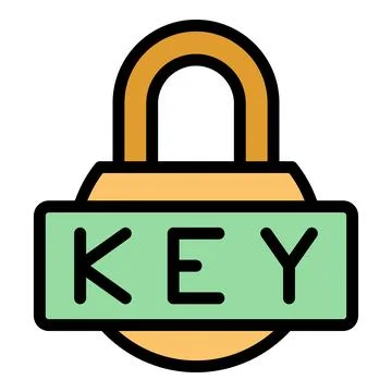 Code key icon vector flat Stock Illustration