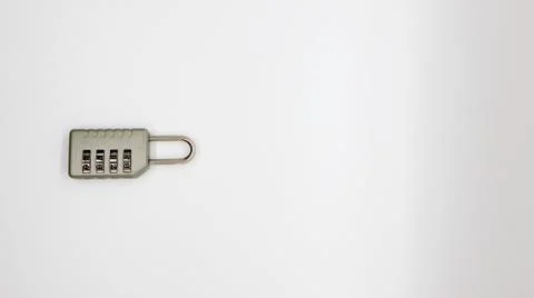 A Code Key Lock on Isolated white Background 스톡 사진