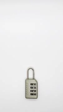 A Code Key Lock on Isolated white Background Stock Photos