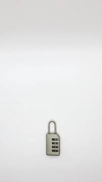 A Code Key Lock on Isolated white Background 스톡 사진