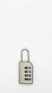 A Code Key Lock on Isolated white Background 스톡 사진
