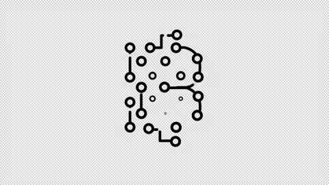 Code line icon on the Alpha Channel Stock Footage 138119670