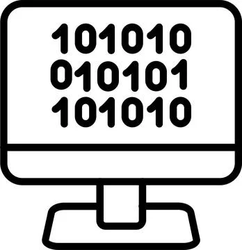 Code Line Icon Design Stock Illustration