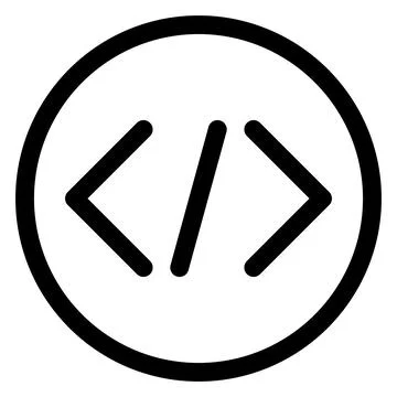 Code line icon vector illustration isolated on white background 스톡 일러스트