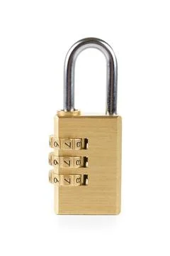 Code lock Close-up combination padlock isolated on white background Copyri... Stock Photos