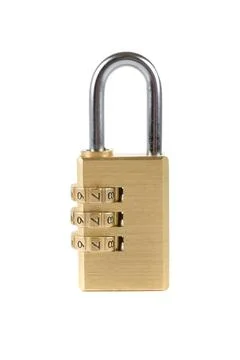 Code lock Close-up combination padlock isolated on white background Copyri... Stock Photos