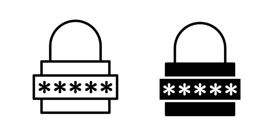 Code lock icon graphic design. web icons vectors Illustrazione stock
