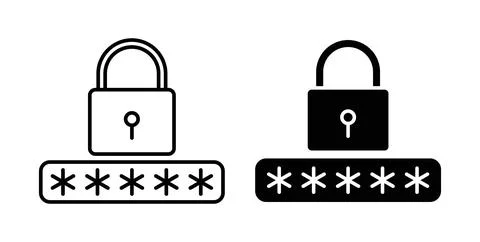Code lock icon vector art Illustrations Stock Illustration