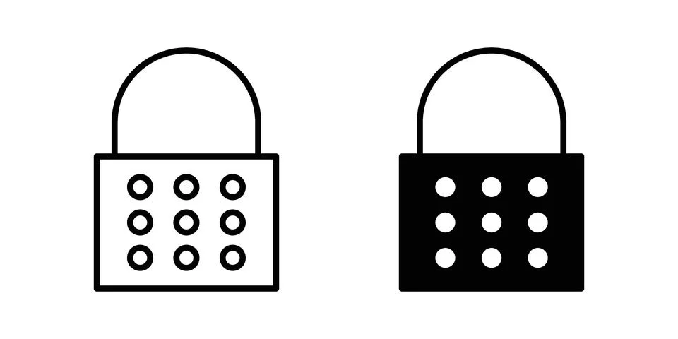Code lock icon vector, illustration icon set Stock Illustration