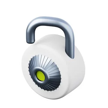 Code lock open high quality 3D render illustration. Security app password access Stock Illustration