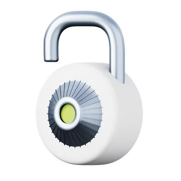 Code lock open high quality 3D render illustration. Security app password access Stock Illustration