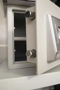 Code lock on the safe door, open safe. 写真素材