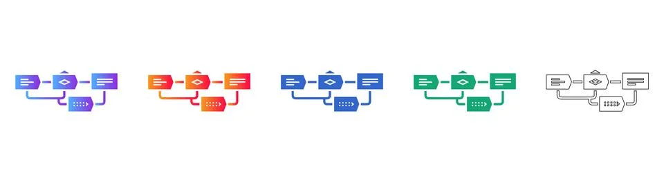 Code Logic Flowchart Diagrams Stock Illustration