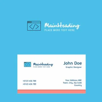 Code logo Design with business card template. Elegant corporate identity. - V Illustrazione stock