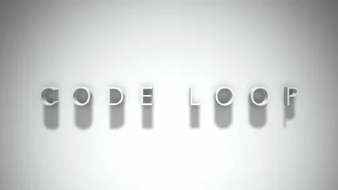Code loop 3D title animation with shadows on a white background Stock Footage 297511031