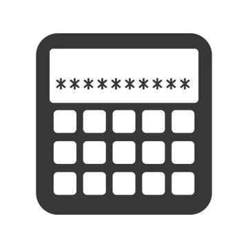 Code machine security system insurace icon. Vector graphic Illustration