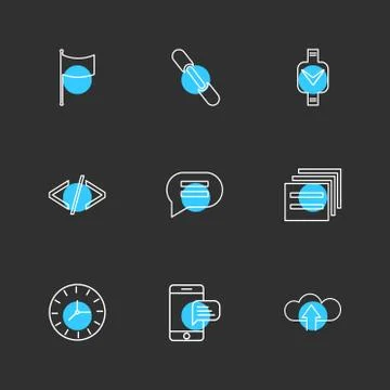 Code , message , watch , seo , technology , internet , flags , computer , eps 스톡 일러스트