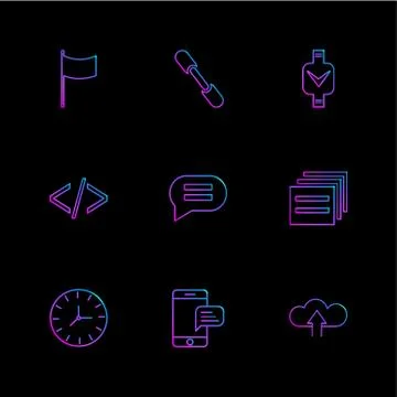 Code , message , watch , seo , technology , internet , flags , computer , eps Stock-Illustration