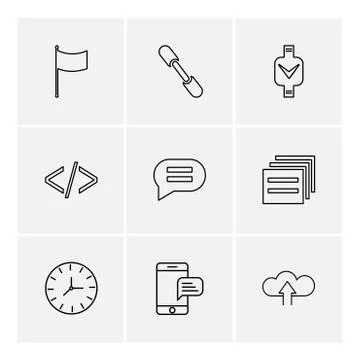 Code , message , watch , seo , technology , internet , flags , computer , eps Stock-Illustration