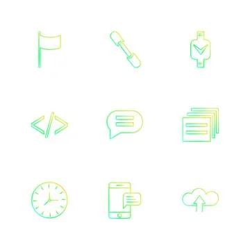 Code , message , watch , seo , technology , internet , flags , computer , eps Stock-Illustration
